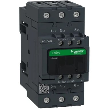 کنتاکتور 40 آمپر اشنایدر 18.5 کیلووات D40 بوبین 220VAC ، مدل LC1D40AM7